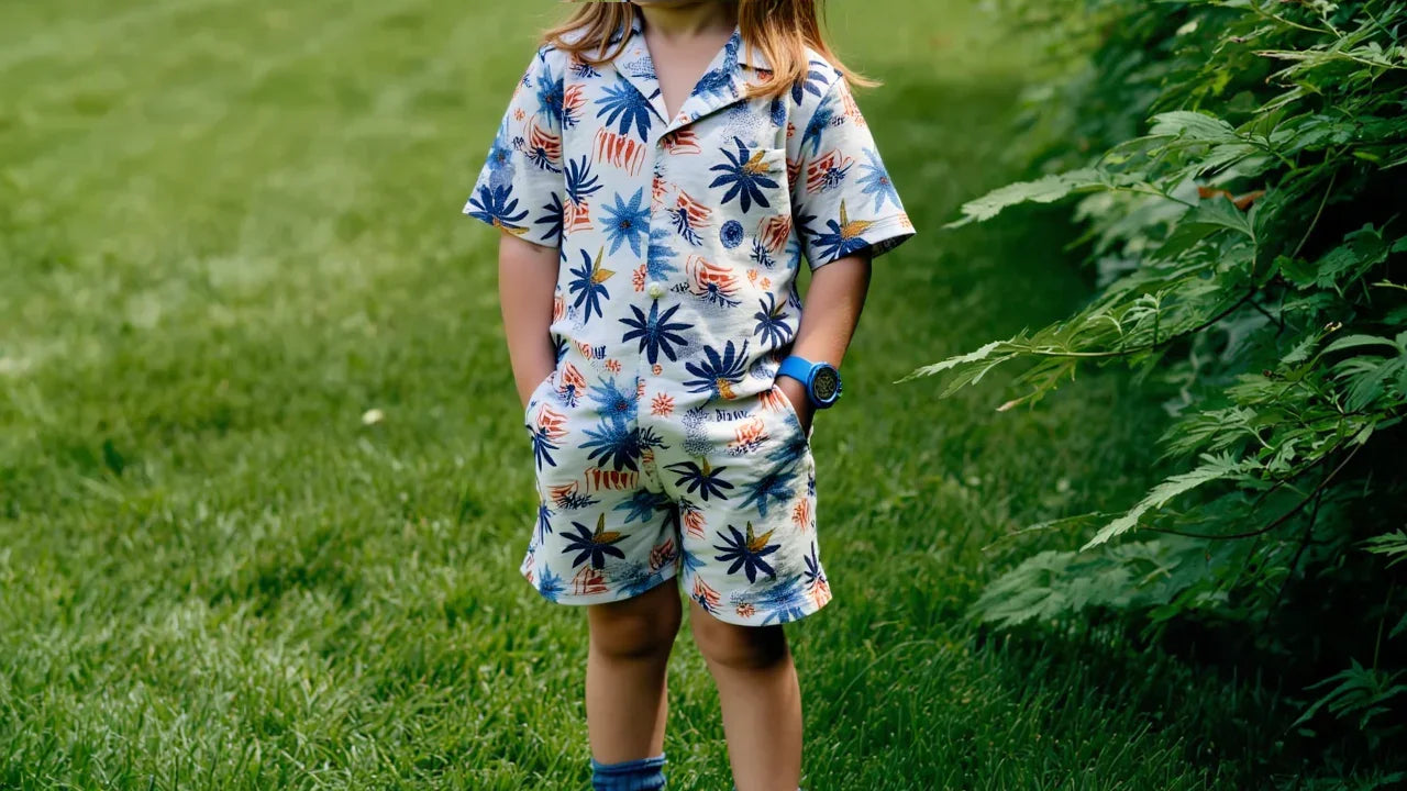 White Kids Safari Suit